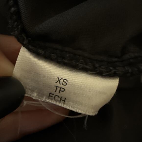 Old Navy Women's XS Whimsigoth Black Velvet Shirred V Neck Relaxed Blouse Witchy - Picture 5 of 9